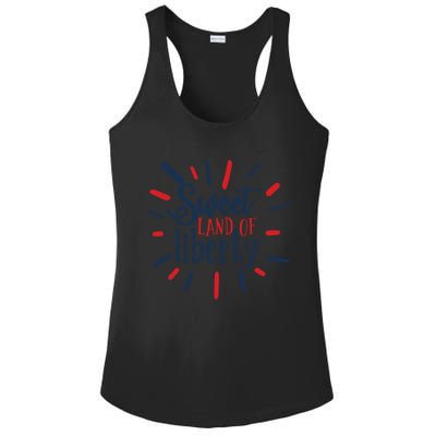 Sweet Land Of Liberty 4th Of July Great Gift Ladies PosiCharge Competitor Racerback Tank