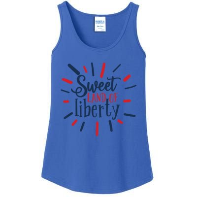 Sweet Land Of Liberty 4th Of July Great Gift Ladies Essential Tank