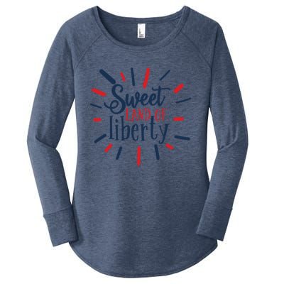 Sweet Land Of Liberty 4th Of July Great Gift Women's Perfect Tri Tunic Long Sleeve Shirt