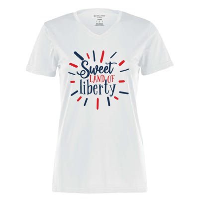 Sweet Land Of Liberty 4th Of July Great Gift Women's Momentum V-Neck T-Shirt