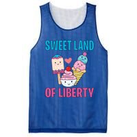 Sweet Land Of Liberty Meaningful Gift Mesh Reversible Basketball Jersey Tank