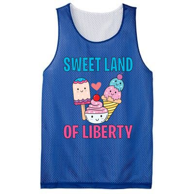 Sweet Land Of Liberty Meaningful Gift Mesh Reversible Basketball Jersey Tank