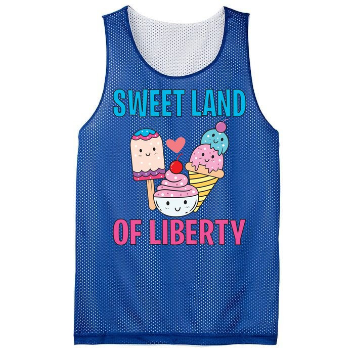 Sweet Land Of Liberty Meaningful Gift Mesh Reversible Basketball Jersey Tank