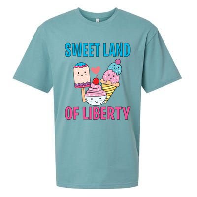 Sweet Land Of Liberty Meaningful Gift Sueded Cloud Jersey T-Shirt