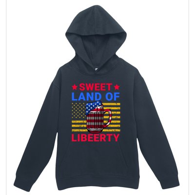 Sweet Land Of Liberty Patriotic Funny 4th Of July Beer Gift Urban Pullover Hoodie