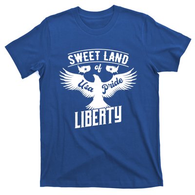 Sweet Land Of Liberty Usa Pride Bald Eagle Freedom Gift T-Shirt