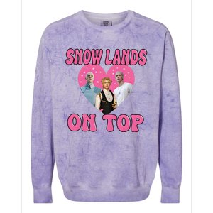 Snow Lands On Top Of Me Colorblast Crewneck Sweatshirt