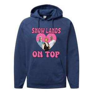 Snow Lands On Top Of Me Performance Fleece Hoodie