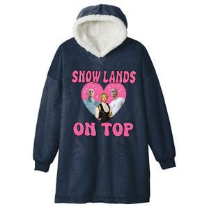 Snow Lands On Top Of Me Hooded Wearable Blanket