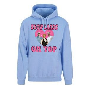 Snow Lands On Top Of Me Unisex Surf Hoodie