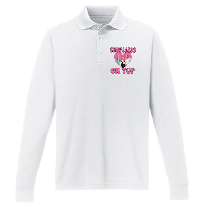 Snow Lands On Top Of Me Performance Long Sleeve Polo