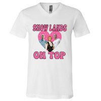 Snow Lands On Top Of Me V-Neck T-Shirt