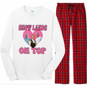 Snow Lands On Top Of Me Long Sleeve Pajama Set