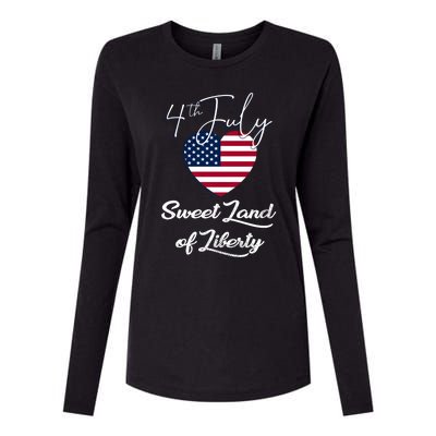 Sweet Land Of Liberty Gift 4th Of July Funny Fireworks Meaningful Gift Womens Cotton Relaxed Long Sleeve T-Shirt