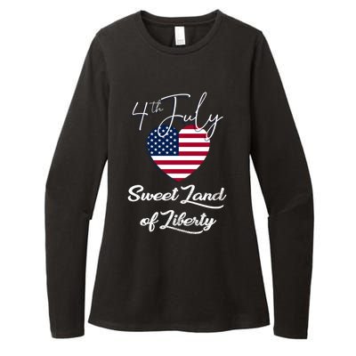 Sweet Land Of Liberty Gift 4th Of July Funny Fireworks Meaningful Gift Womens CVC Long Sleeve Shirt