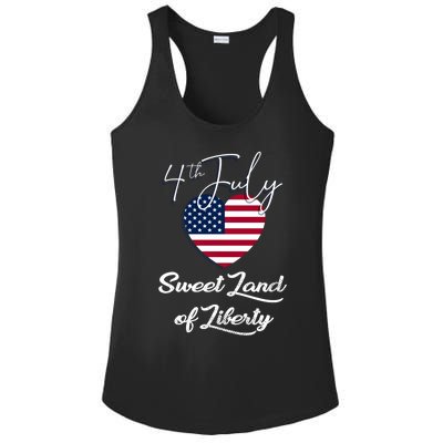 Sweet Land Of Liberty Gift 4th Of July Funny Fireworks Meaningful Gift Ladies PosiCharge Competitor Racerback Tank