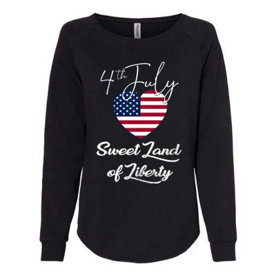 Sweet Land Of Liberty Gift 4th Of July Funny Fireworks Meaningful Gift Womens California Wash Sweatshirt