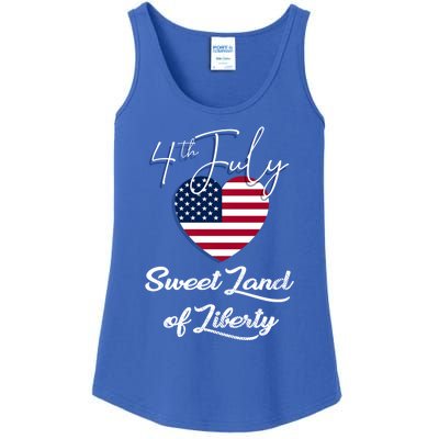 Sweet Land Of Liberty Gift 4th Of July Funny Fireworks Meaningful Gift Ladies Essential Tank