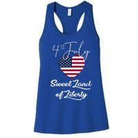 Sweet Land Of Liberty Gift 4th Of July Funny Fireworks Meaningful Gift Women's Racerback Tank