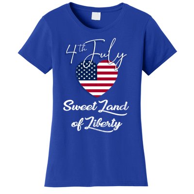 Sweet Land Of Liberty Gift 4th Of July Funny Fireworks Meaningful Gift Women's T-Shirt