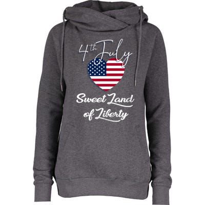 Sweet Land Of Liberty Gift 4th Of July Funny Fireworks Meaningful Gift Womens Funnel Neck Pullover Hood