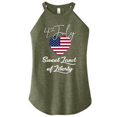 Sweet Land Of Liberty Gift 4th Of July Funny Fireworks Meaningful Gift Women's Perfect Tri Rocker Tank