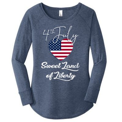 Sweet Land Of Liberty Gift 4th Of July Funny Fireworks Meaningful Gift Women's Perfect Tri Tunic Long Sleeve Shirt