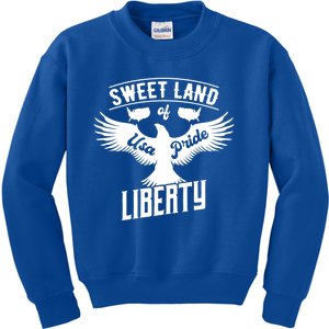 Sweet Land Of Liberty Usa Pride Gift Kids Sweatshirt