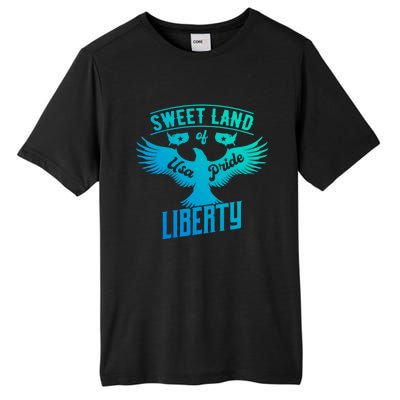 Sweet Land Of Liberty Usa Pride Bald Eagle Freedom Cool Gift Tall Fusion ChromaSoft Performance T-Shirt