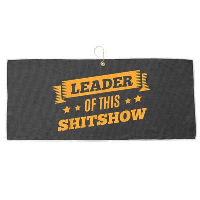Shitshow Leader Of This Shit Show Funny Saying Large Microfiber Waffle Golf Towel