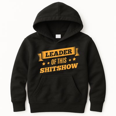 Shitshow Leader Of This Shit Show Funny Saying Kids Hoodie