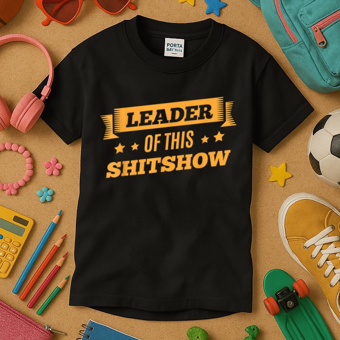 Shitshow Leader Of This Shit Show Funny Saying Kids T-Shirt