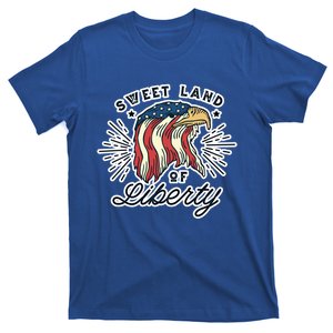 Sweet Land Of Liberty Eagle Usa Flag American Patriotic Gift T-Shirt