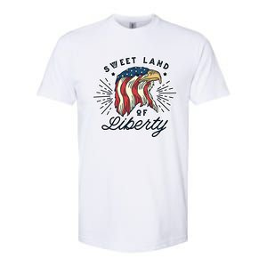 Sweet Land Of Liberty Eagle Usa Flag American Patriotic Gift Softstyle CVC T-Shirt