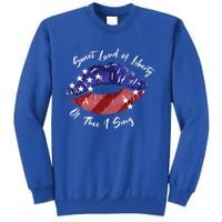 Sweet Land Of Liberty Of Thee I Sing Usa Lips 4th Of July Gift Tall Sweatshirt