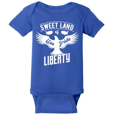 Sweet Land Of Liberty Usa Pride Gift Baby Bodysuit