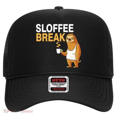 Sloffee Break High Crown Mesh Back Trucker Hat