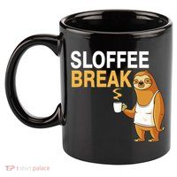 Sloffee Break 11oz C Handle Ceramic Mug