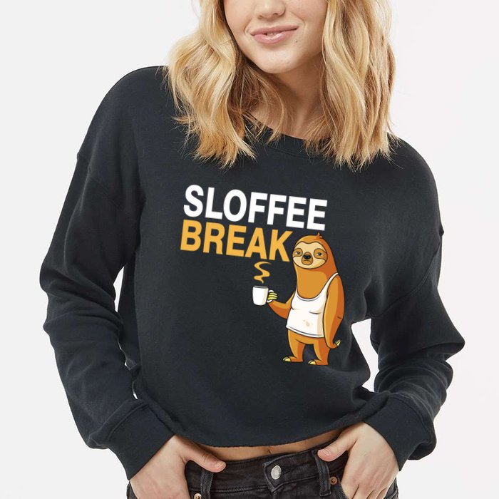 Sloffee Break Cropped Pullover Crew