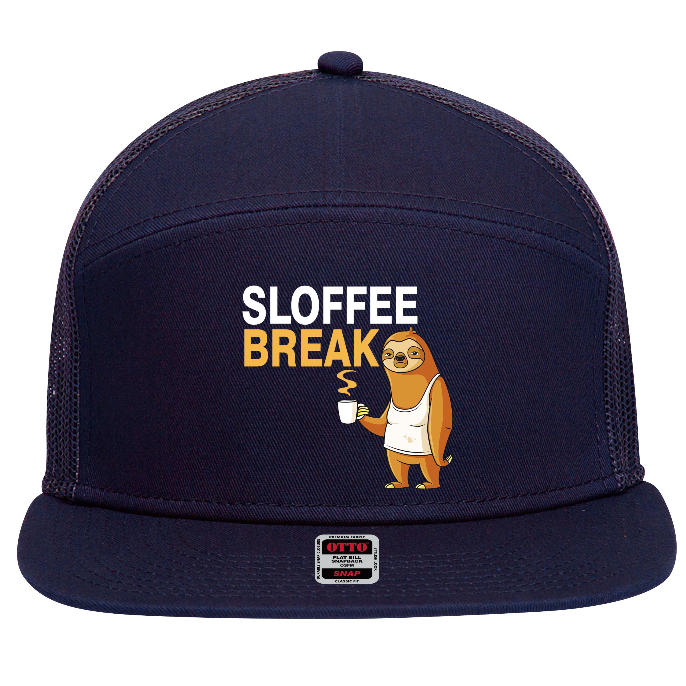 Sloffee Break 7 Panel Mesh Trucker Snapback Hat