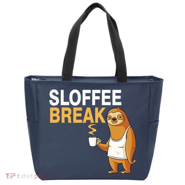 Sloffee Break Zip Tote Bag