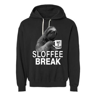 Sloffee Break What's My Motivation Garment-Dyed Fleece Hoodie