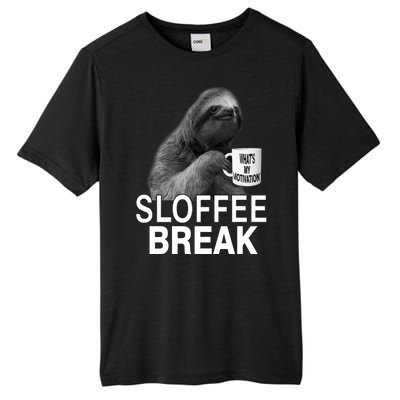 Sloffee Break What's My Motivation Tall Fusion ChromaSoft Performance T-Shirt