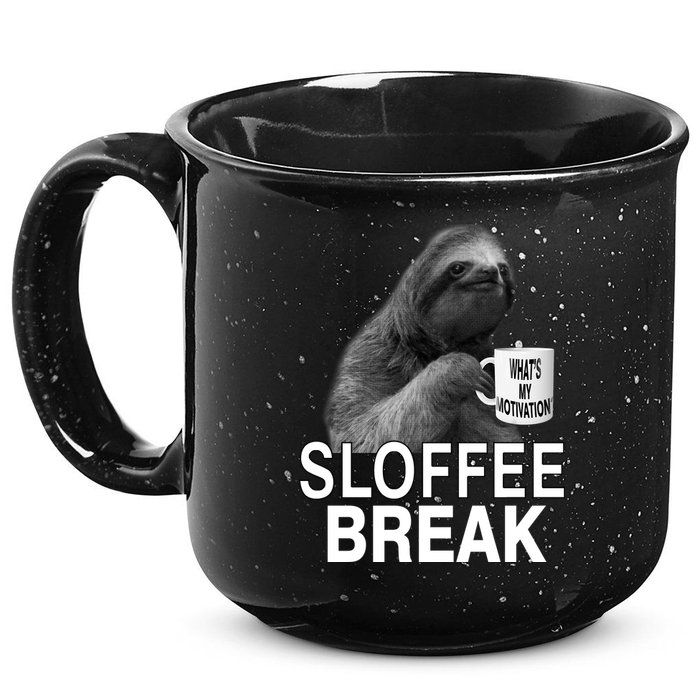 Sloffee Break What's My Motivation 15oz Campfire Ceramic Mug