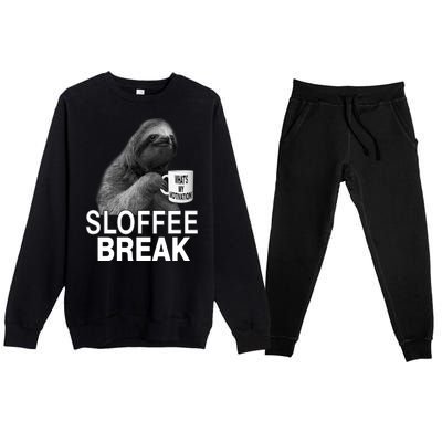 Sloffee Break What's My Motivation Premium Crewneck Sweatsuit Set