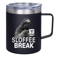 Sloffee Break What's My Motivation 12oz Stainless Steel Coffee Mug