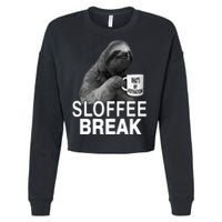 Sloffee Break What's My Motivation Cropped Pullover Crew