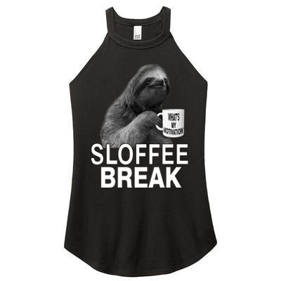 Sloffee Break What's My Motivation Women's Perfect Tri Rocker Tank