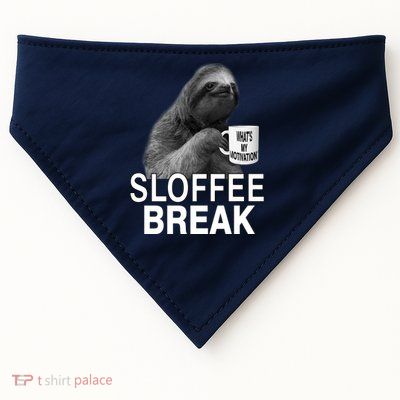 Sloffee Break What's My Motivation USA-Made Doggie Bandana