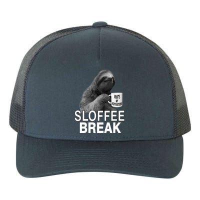 Sloffee Break What's My Motivation Yupoong Adult 5-Panel Trucker Hat